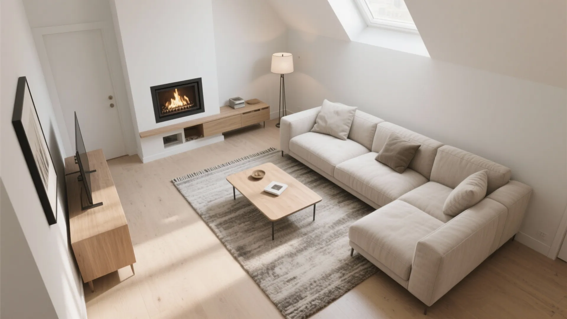 L‑Shaped Conversation Nook: Float, Don’t Cram