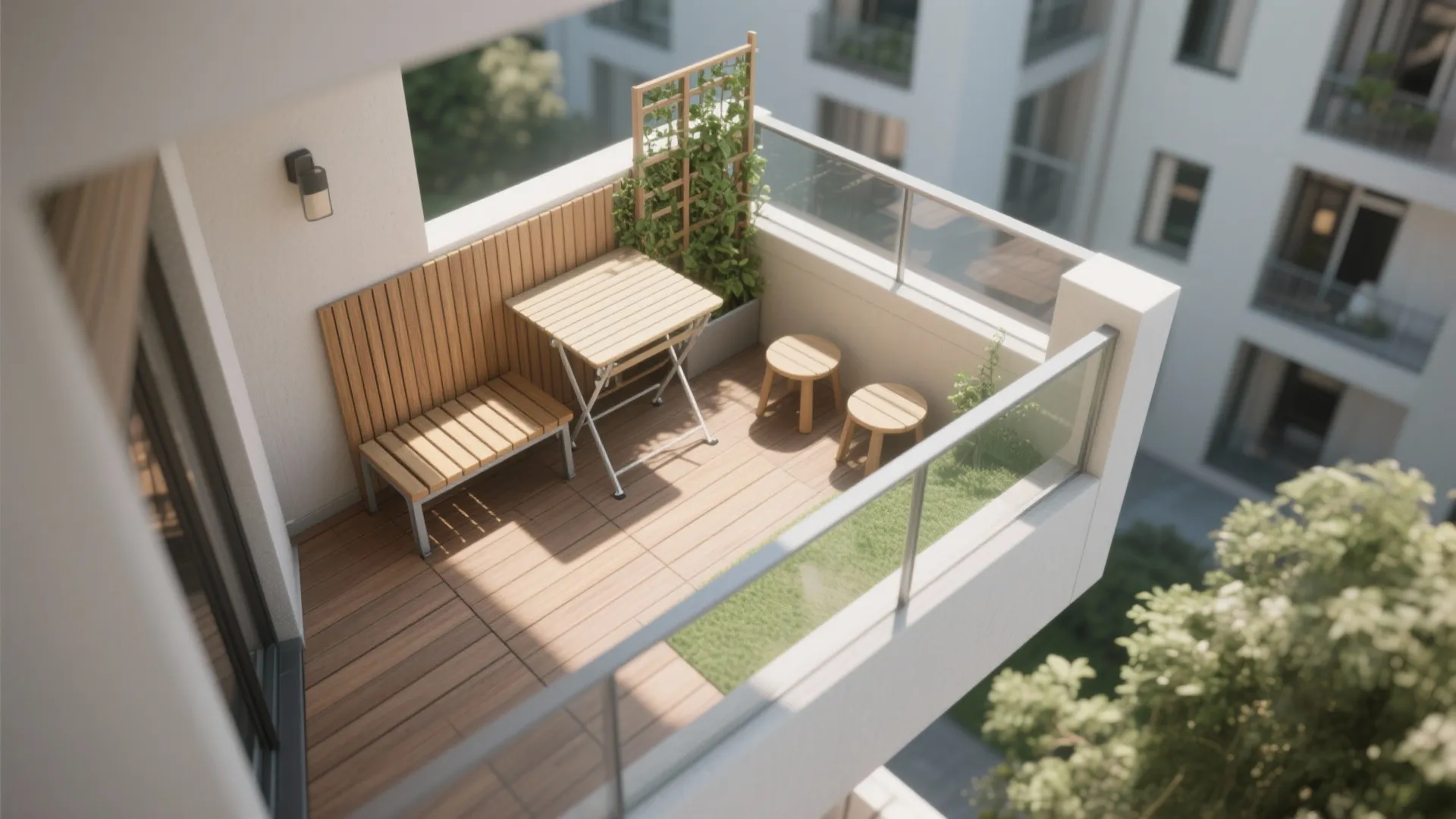 L-shaped micro layout to unlock usable zones