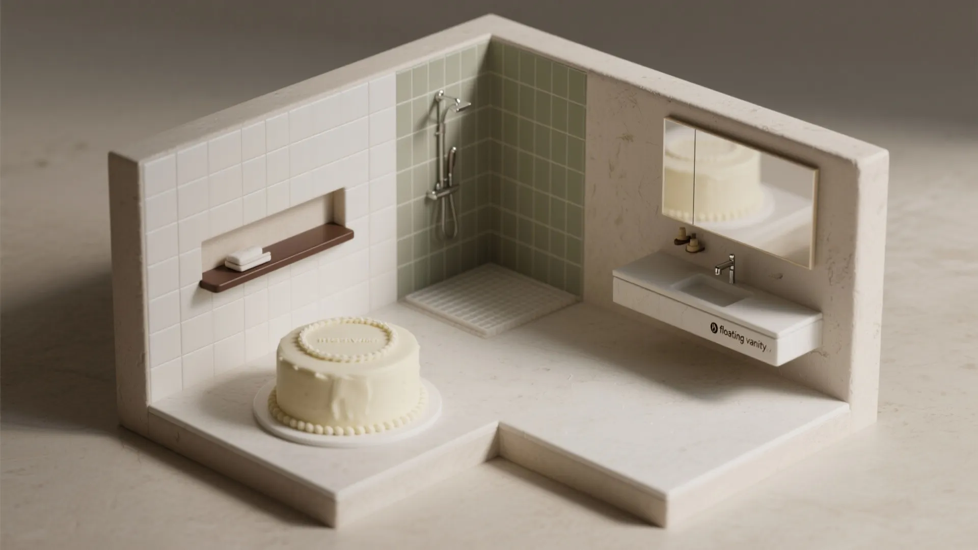 Clever L-Shape on a Compact Cake Base