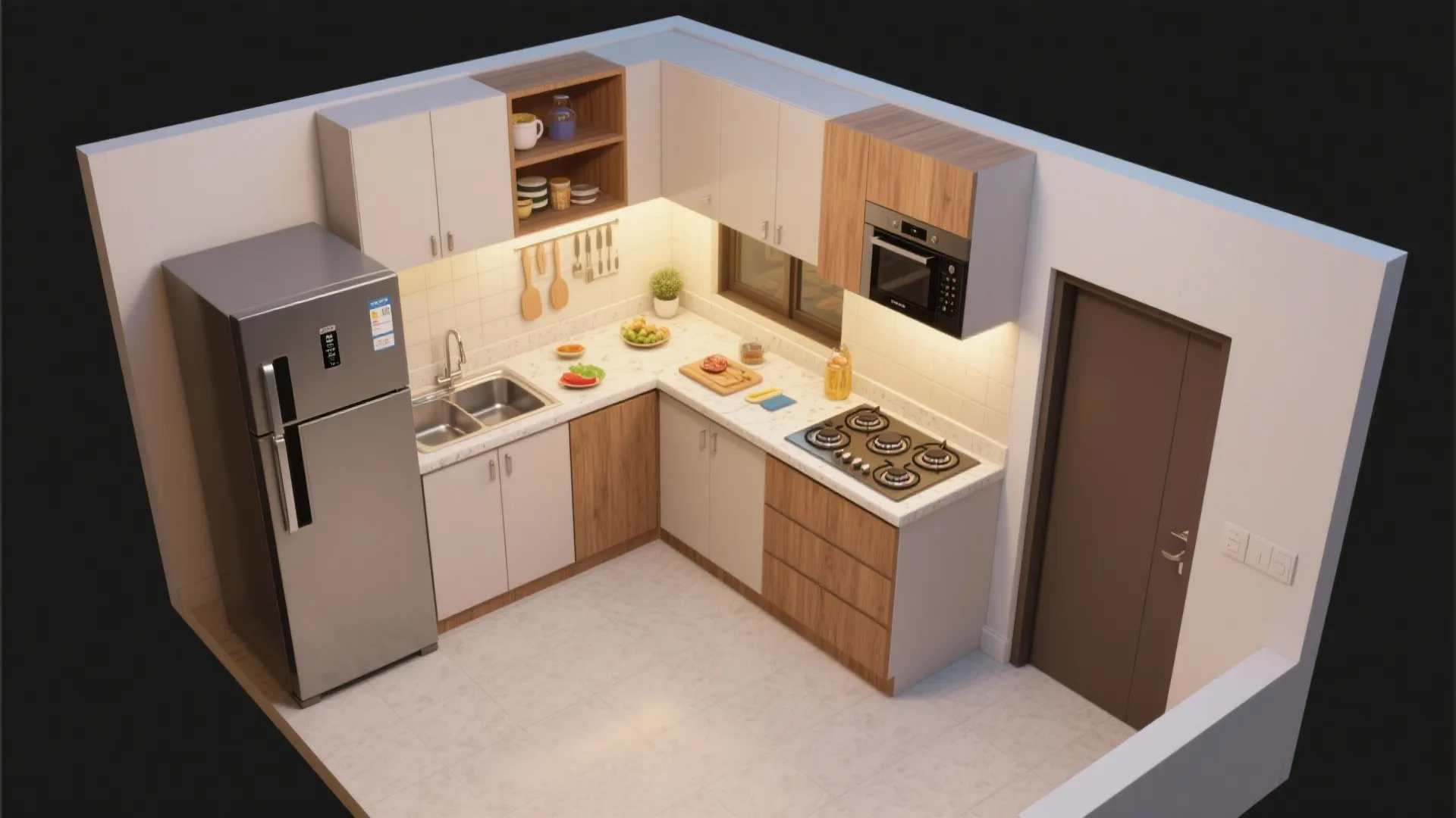 An L-shaped kitchen that unlocks real counter space