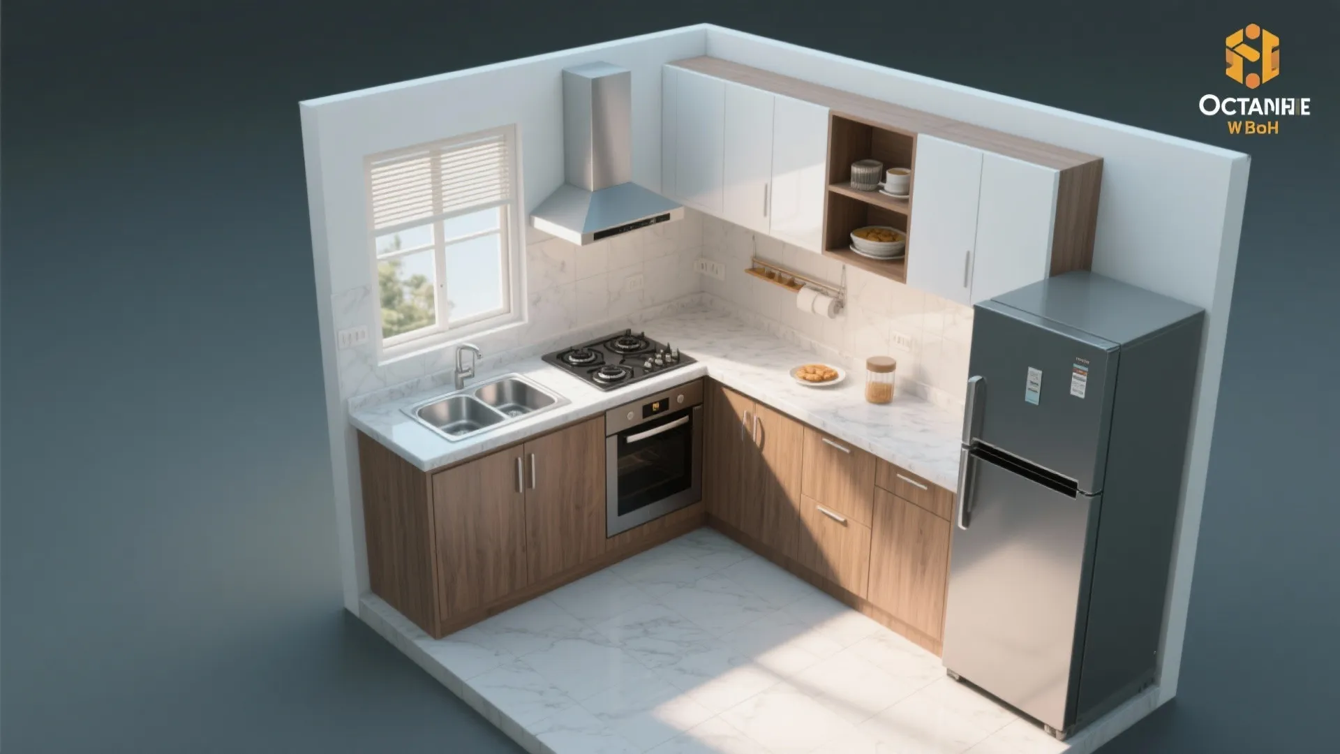 Smart L-Shaped Kitchen Layout