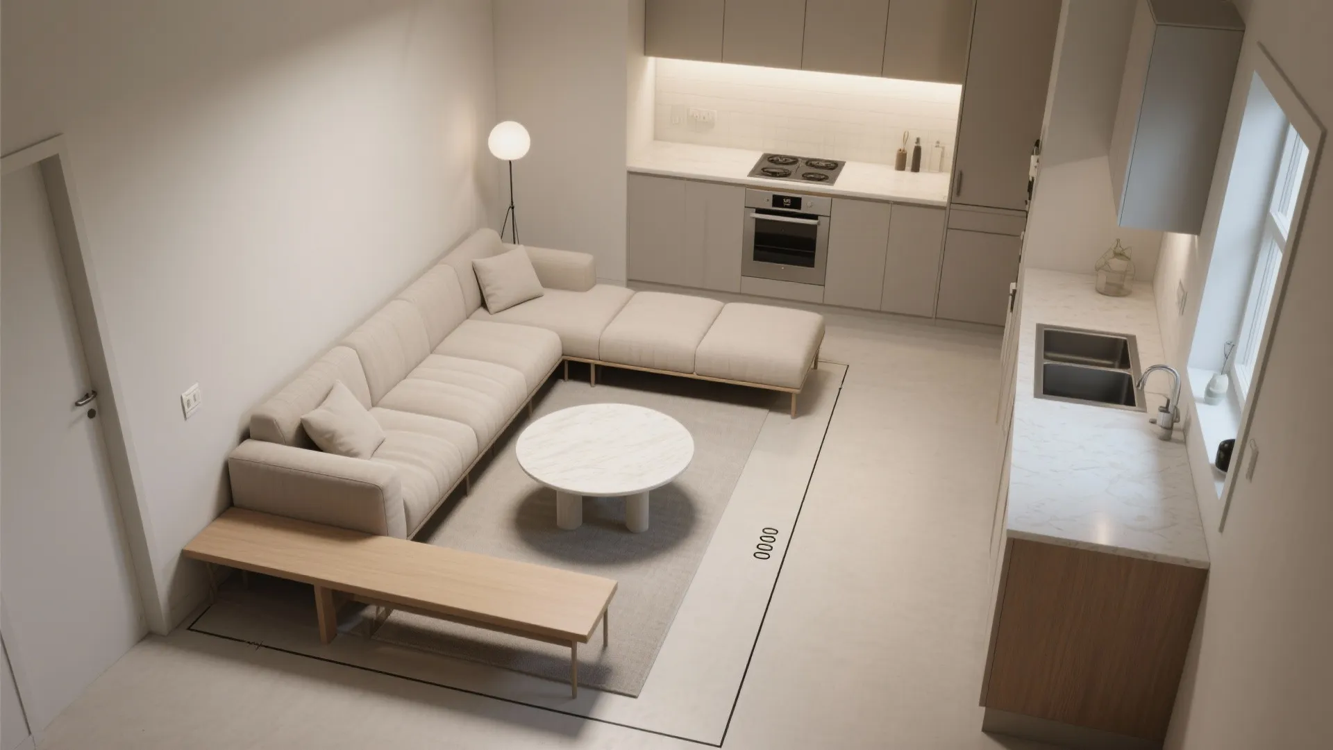 Multi-Functional L-Shaped Living Core