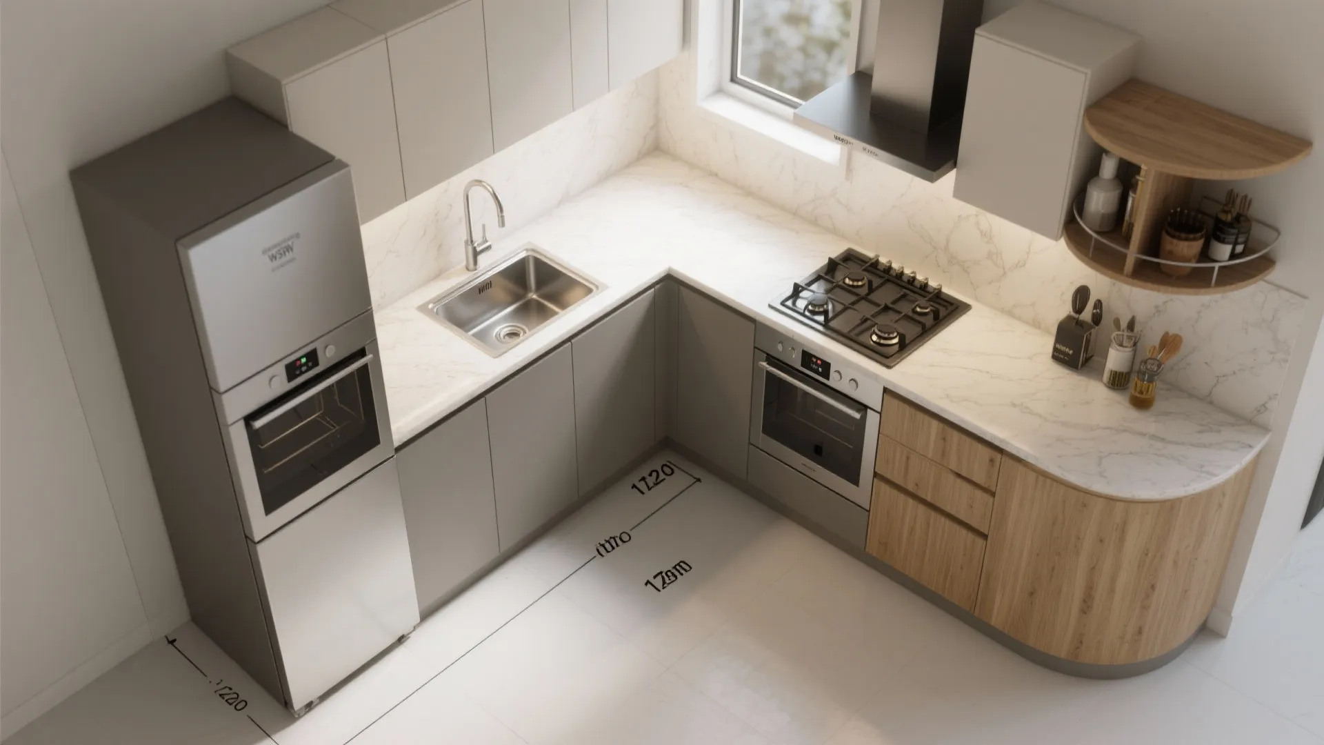 L-Shaped Layout to Free Counters