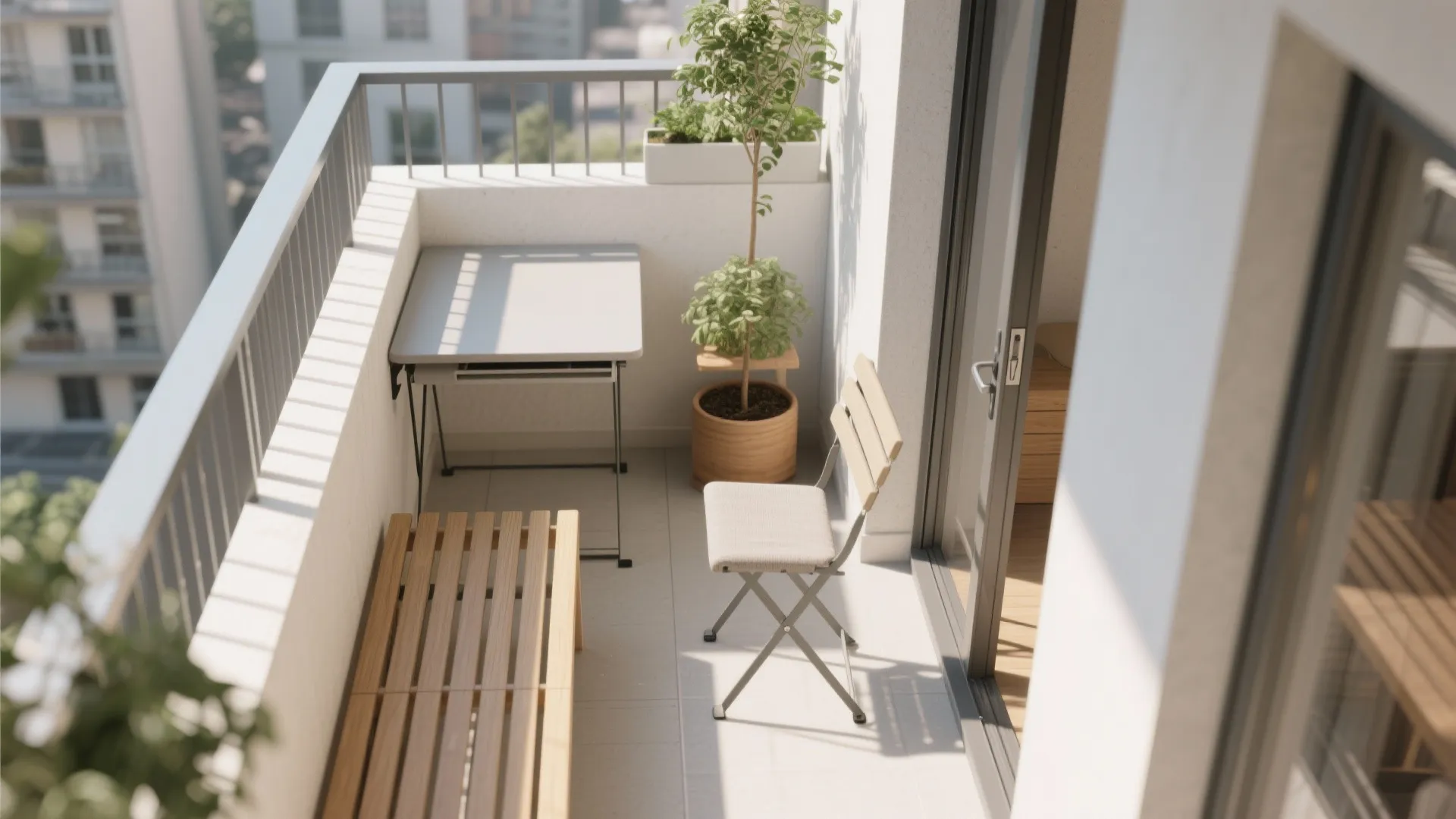 L-shaped micro-zones with folding pieces