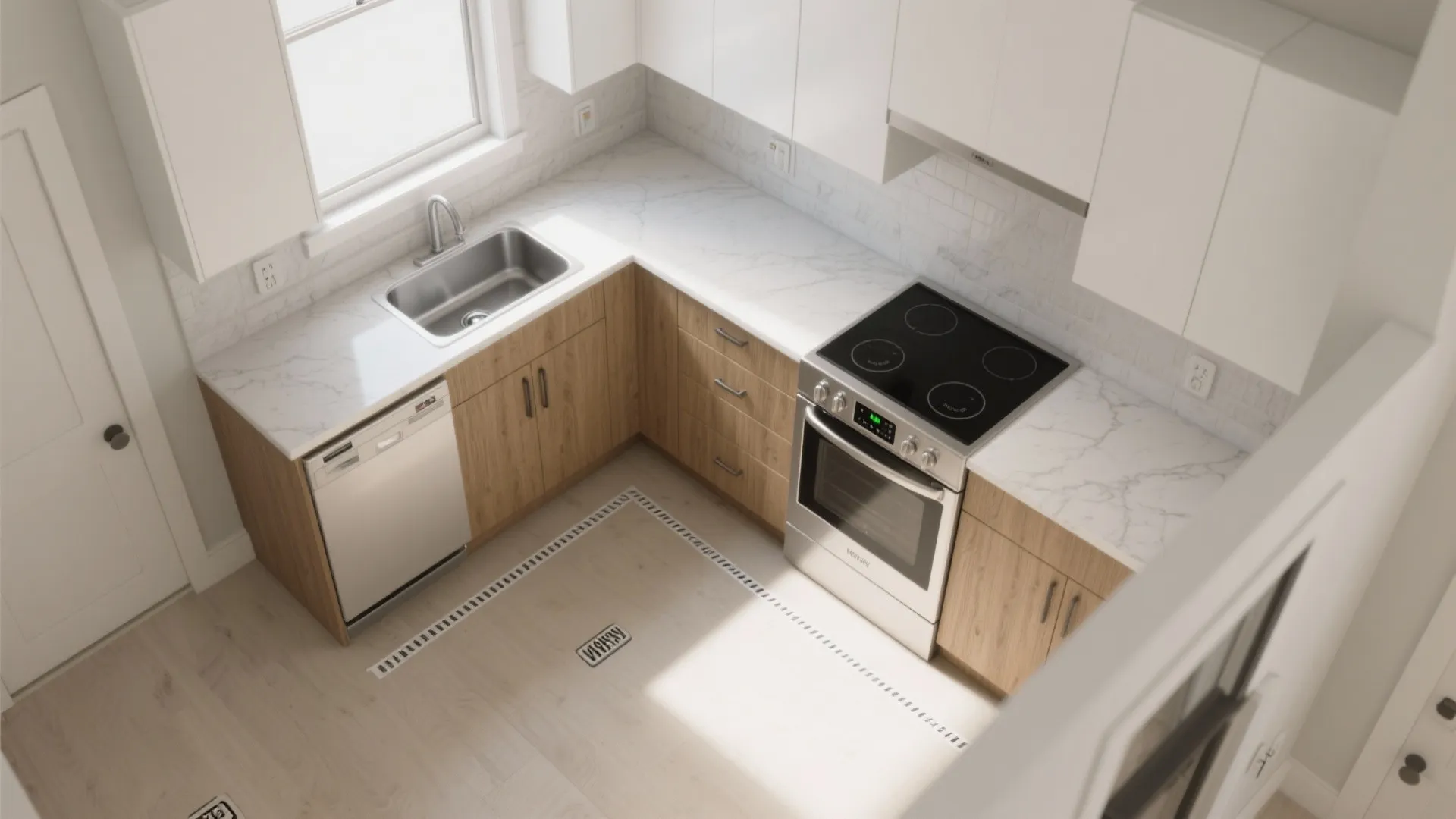 Smarter L-Shaped Layout for Tiny Kitchens