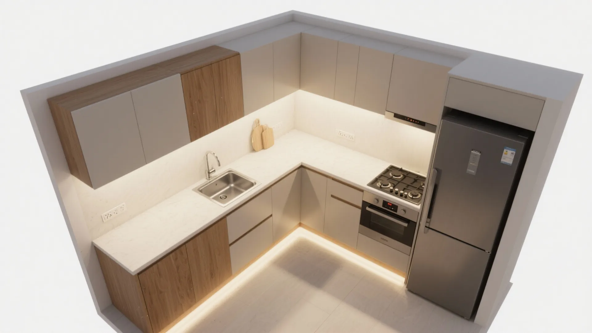 L-Shaped Layout for Continuous Counter Flow