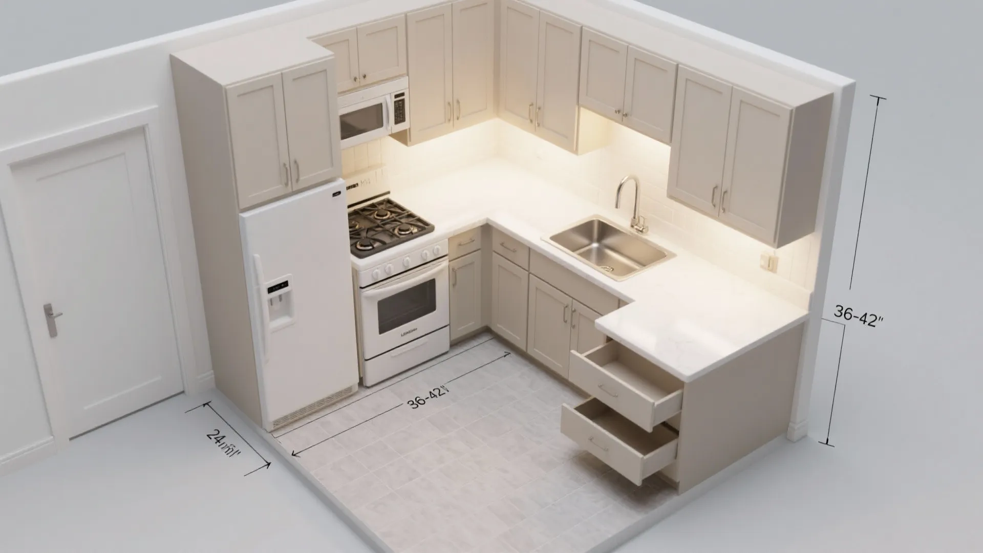 L-Shaped Layout to Max Counter Space
