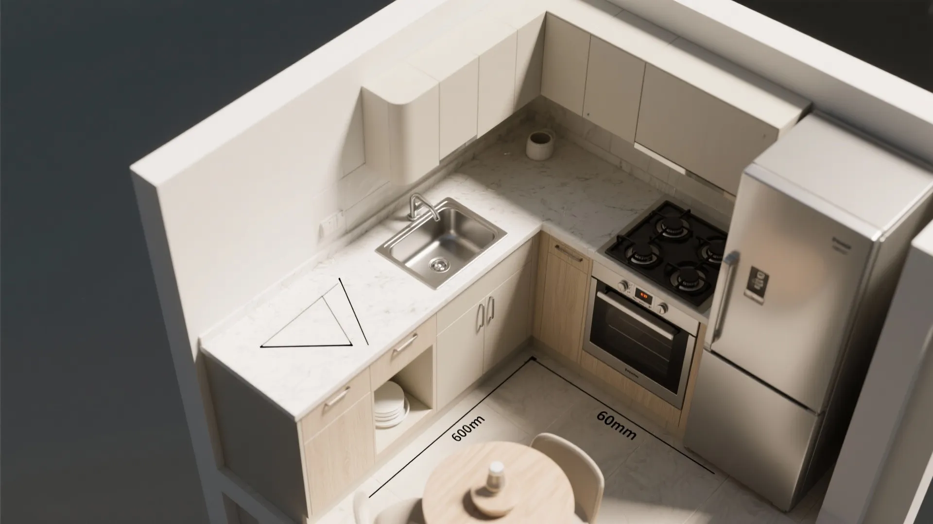 L-Shaped Layout to Unlock Counter Space