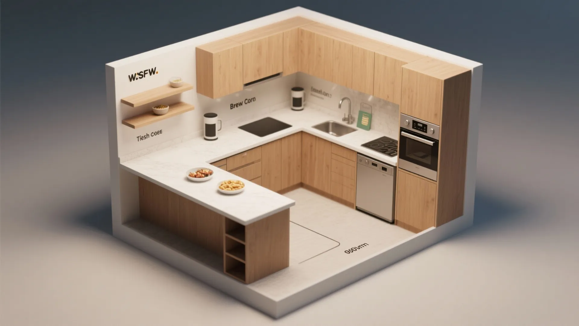 L-shaped Layout to Boost Counter Space