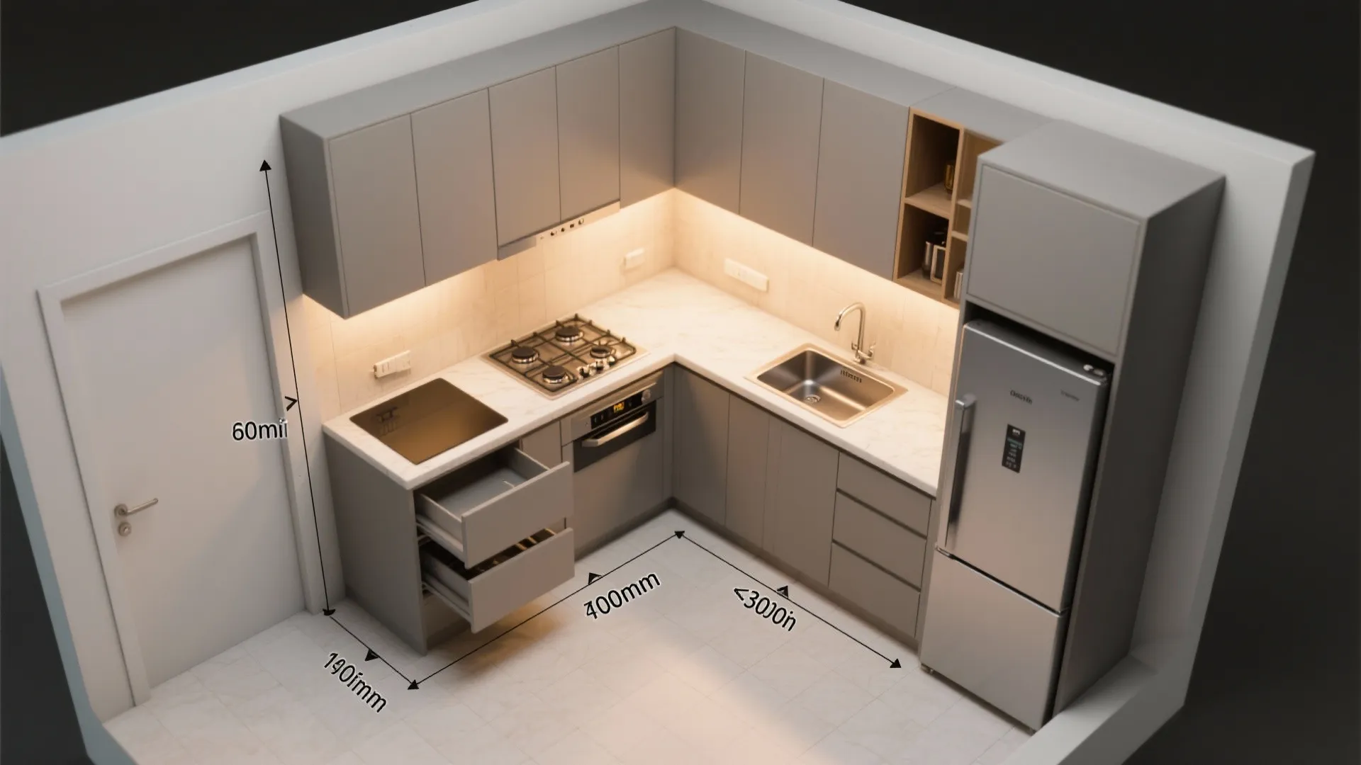 L-shaped micro layouts