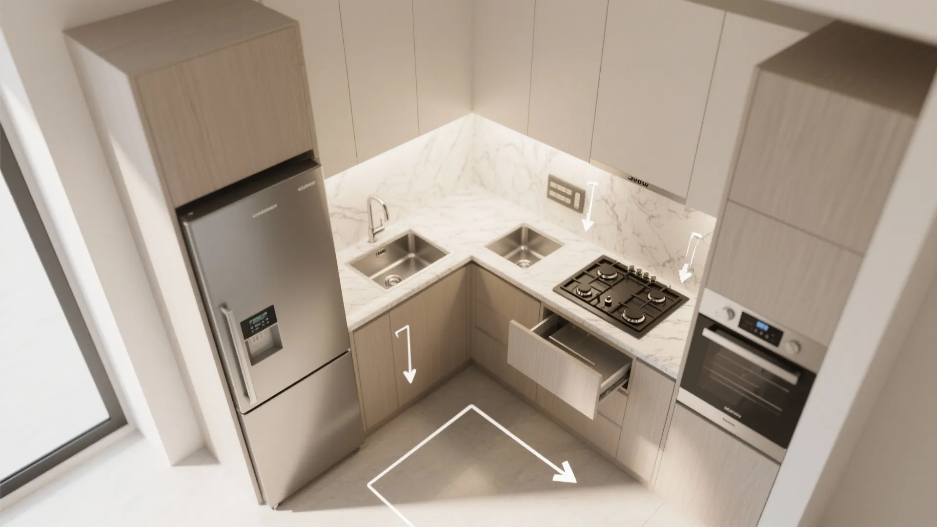 L-Shaped Layout to Unlock Counter Space