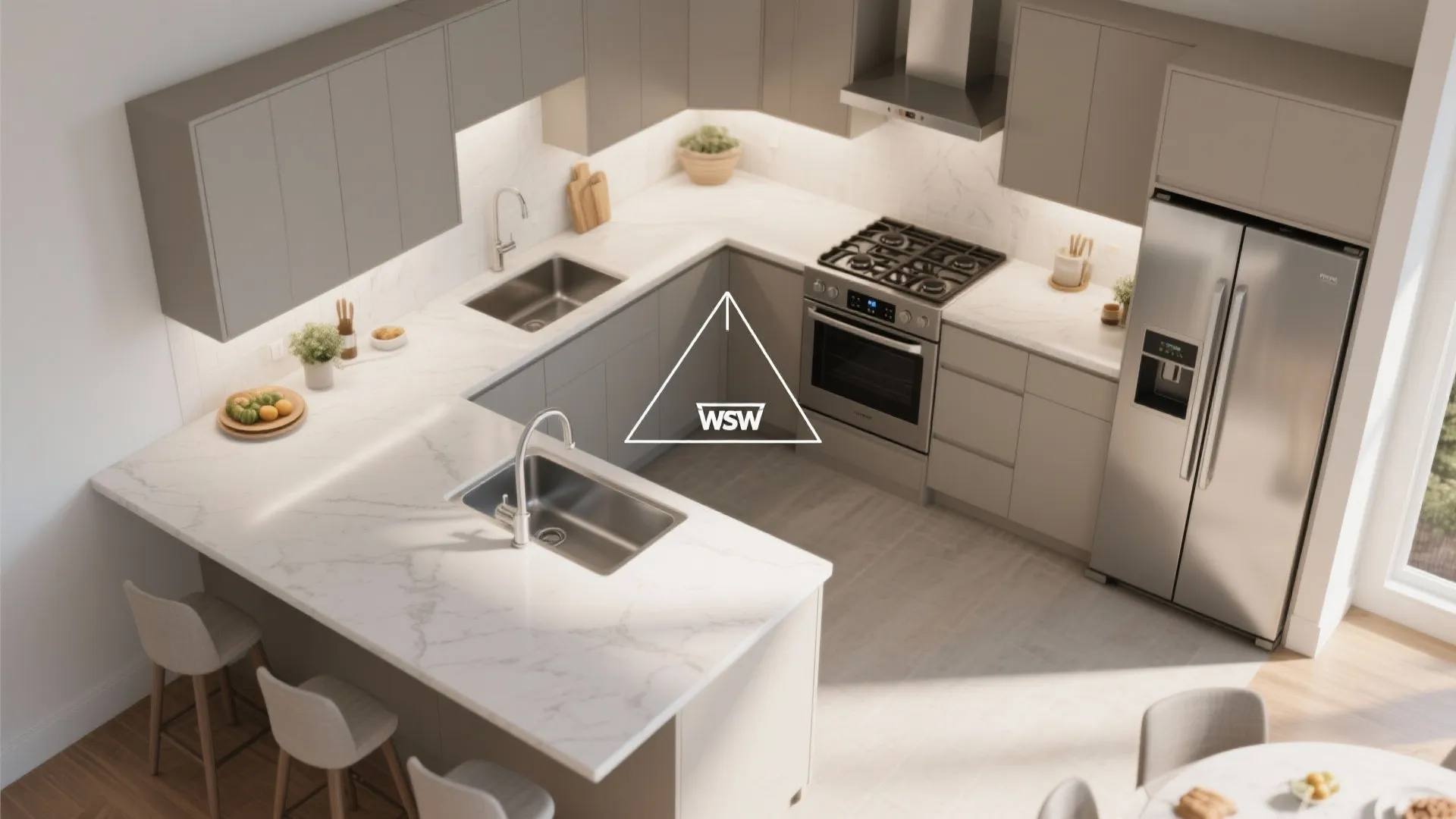 Smart L-shaped layout for duplex flow