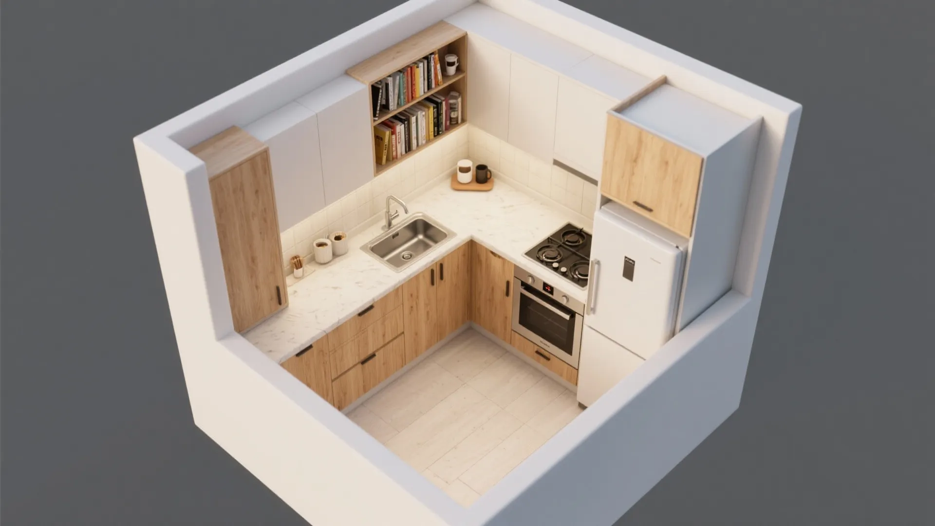 L-shaped layout to unlock more counter space