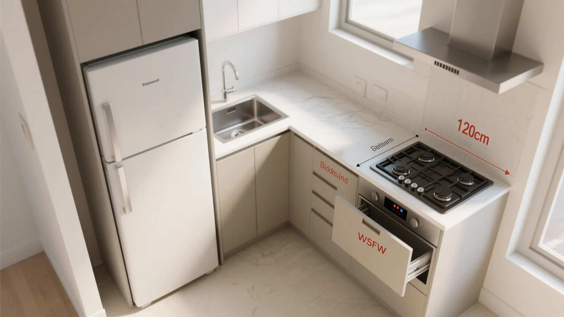 Smart L-Shape That Doubles As A Prep Hub