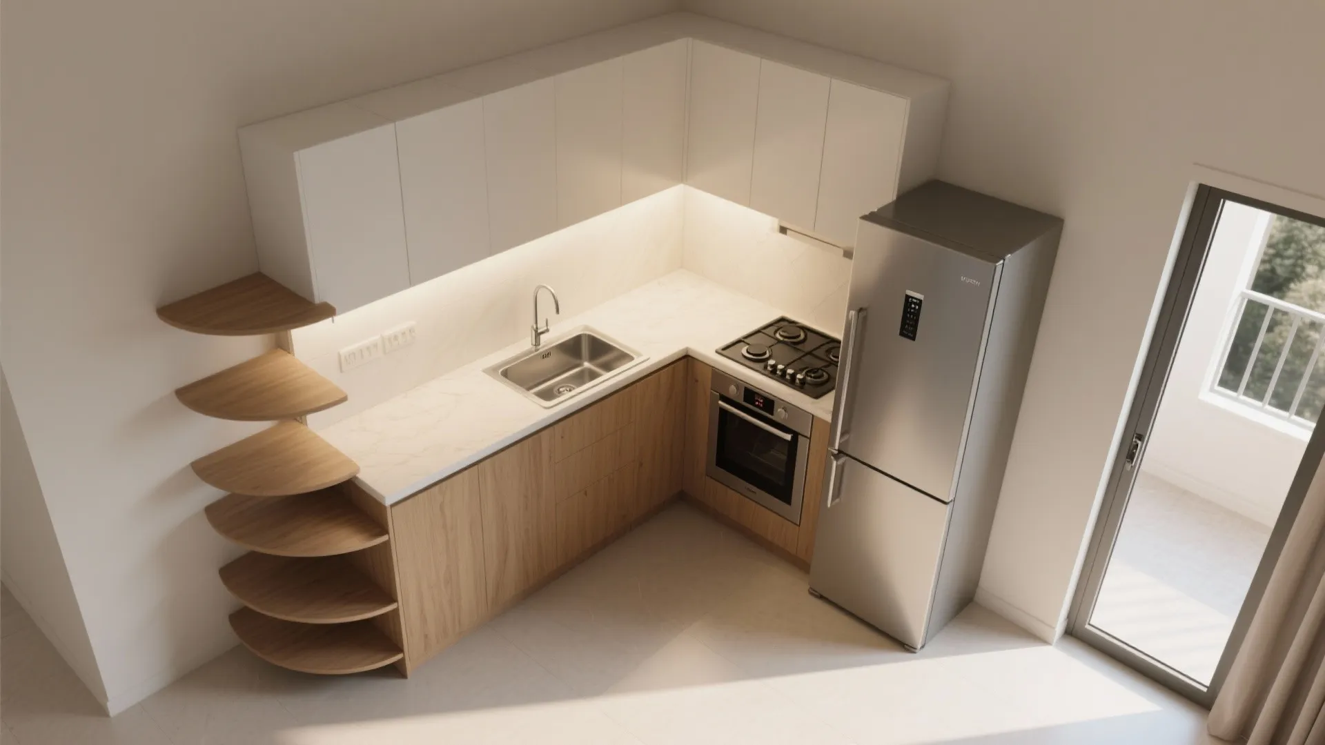 L-Shaped Layout to Unlock Counter Space