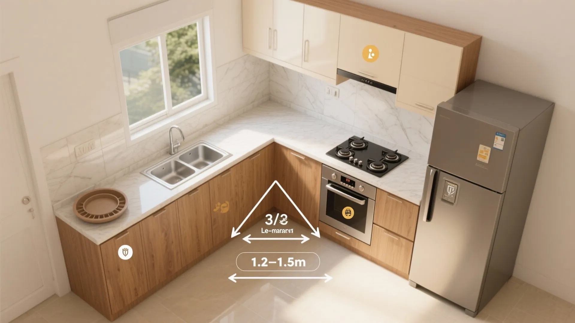 Compact L-Shaped Layout with Corner Solutions