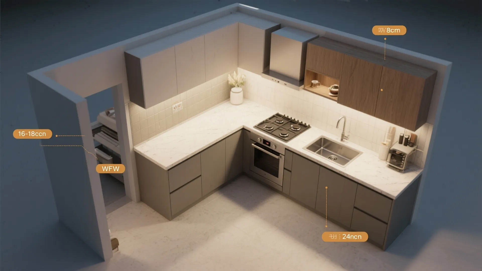 Compact L-Shaped Layouts for Maximum Counter Continuity