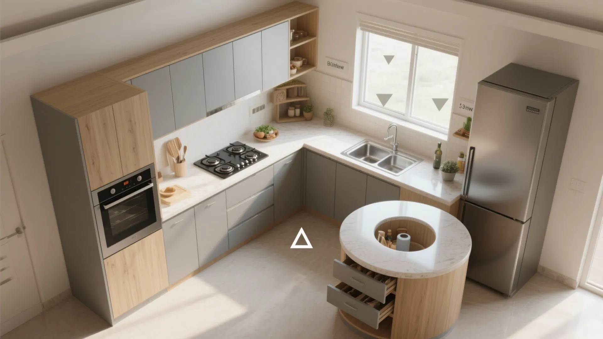 L-Shaped Layout to Unlock Counter Space