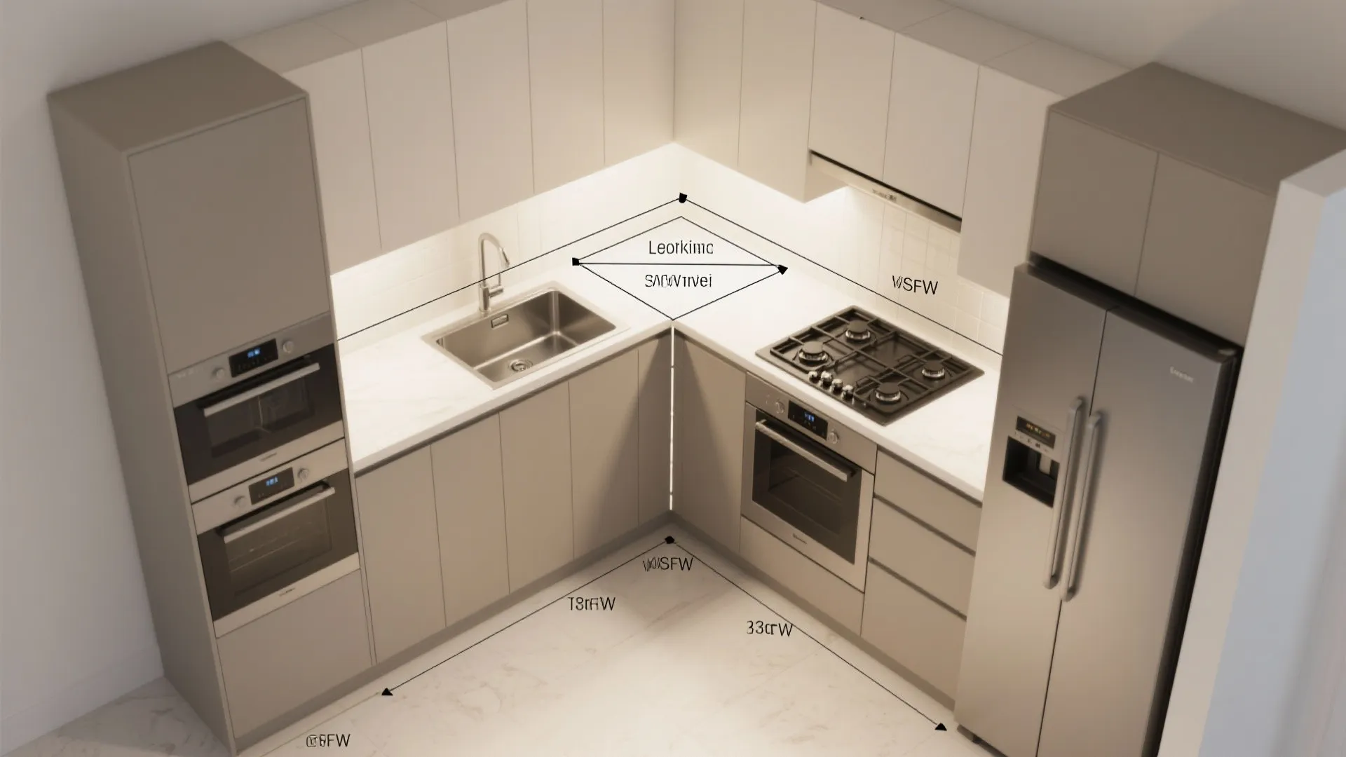 L-Shaped Layout to Free Counter Space