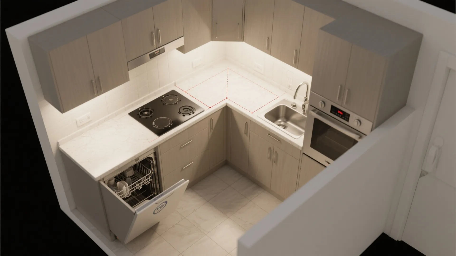 L-Shaped Layouts That Free Counter Space