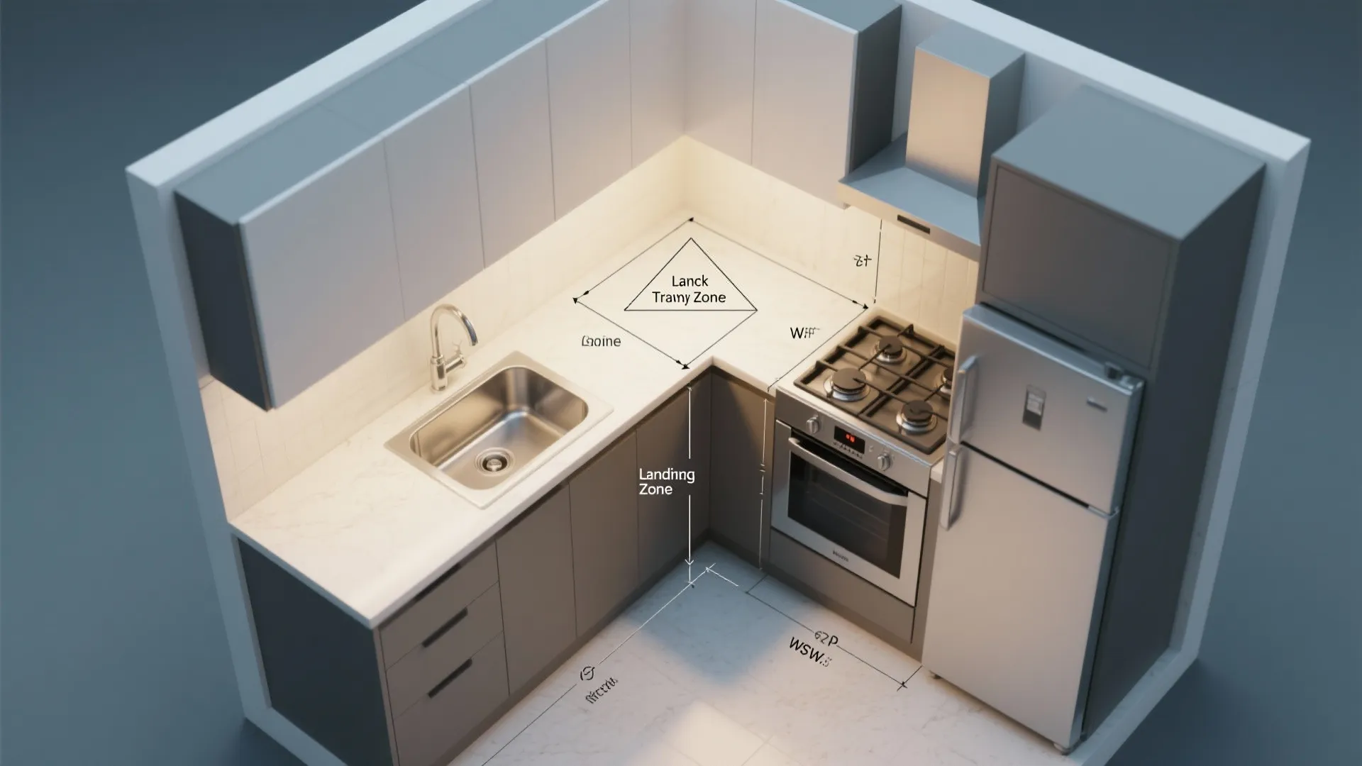 L-Shaped Layout to Boost Counter Space