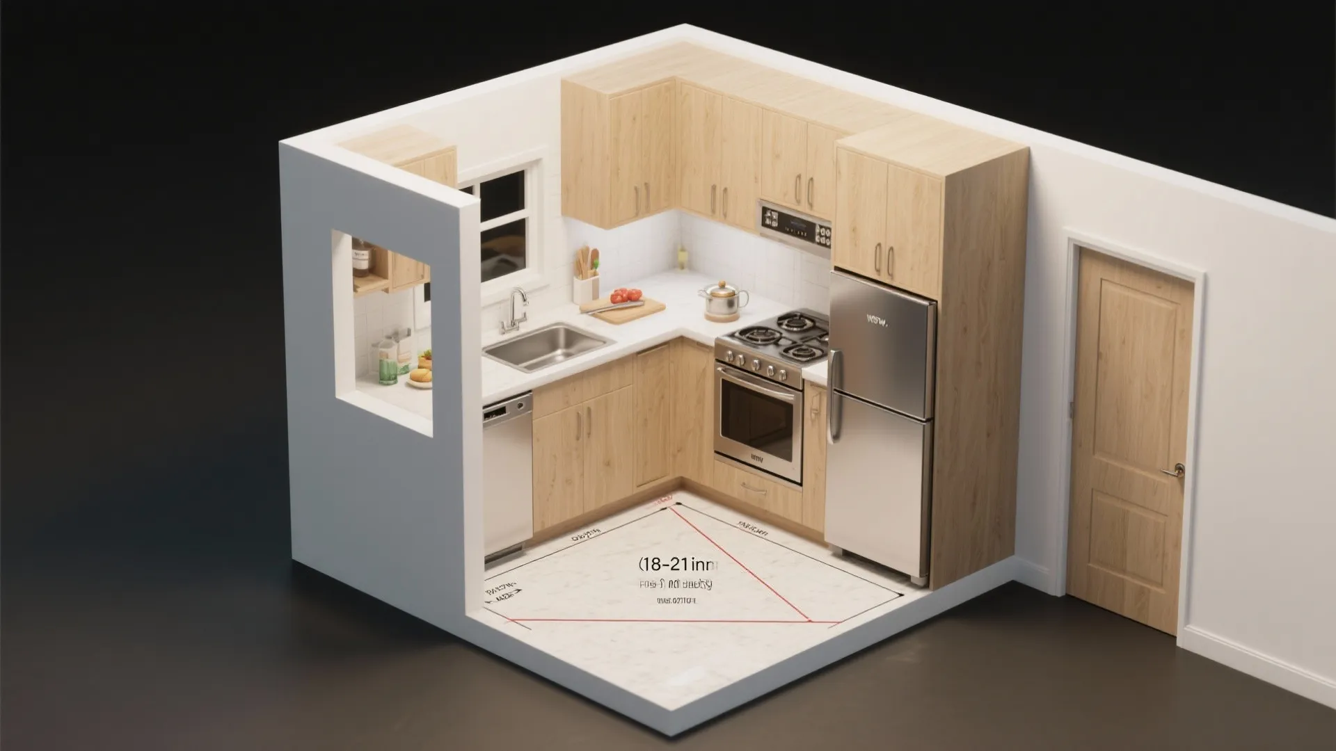 L-Shaped Small Kitchen Layout
