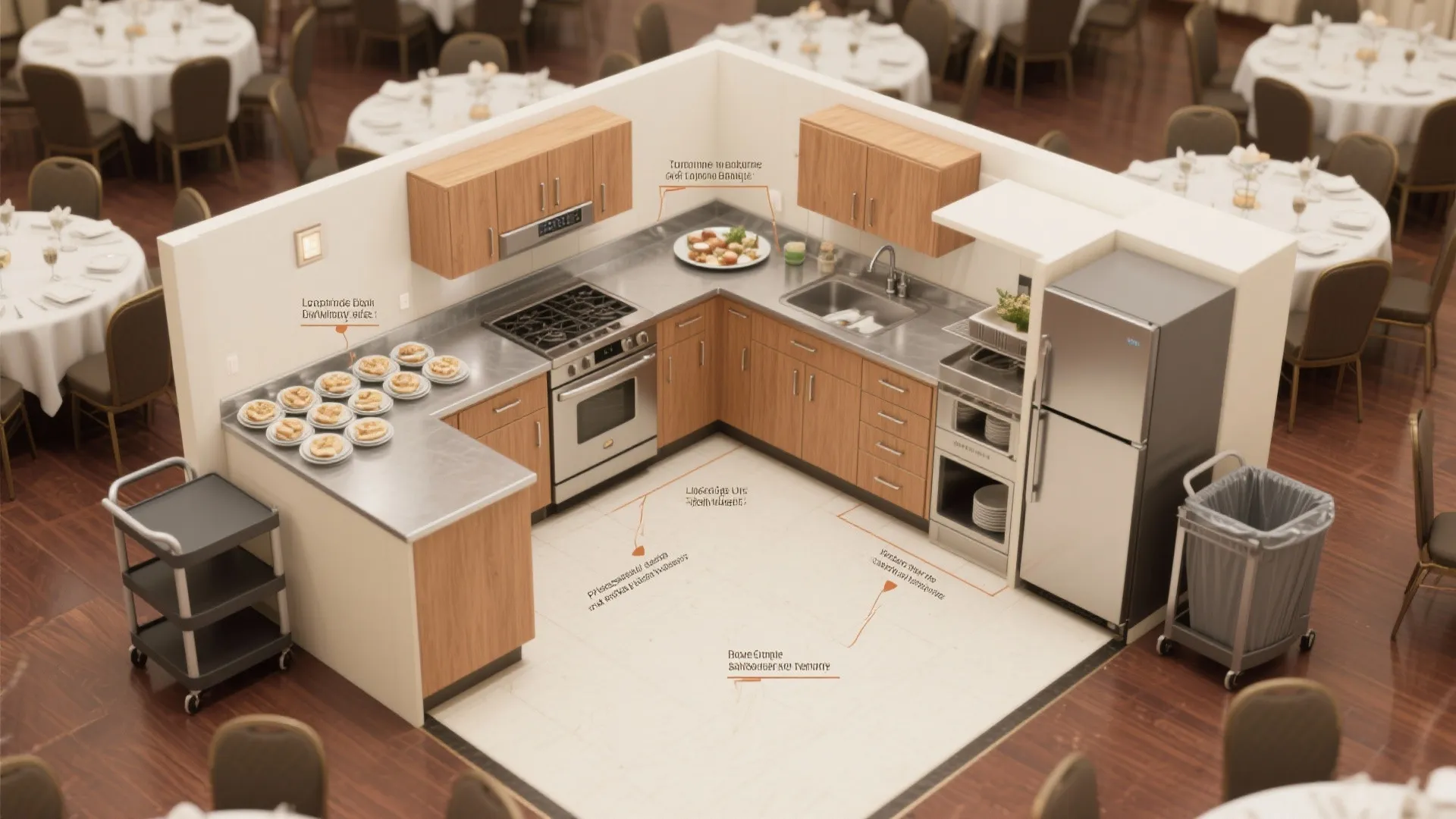 L-Shaped Layout to Maximize Counter Space