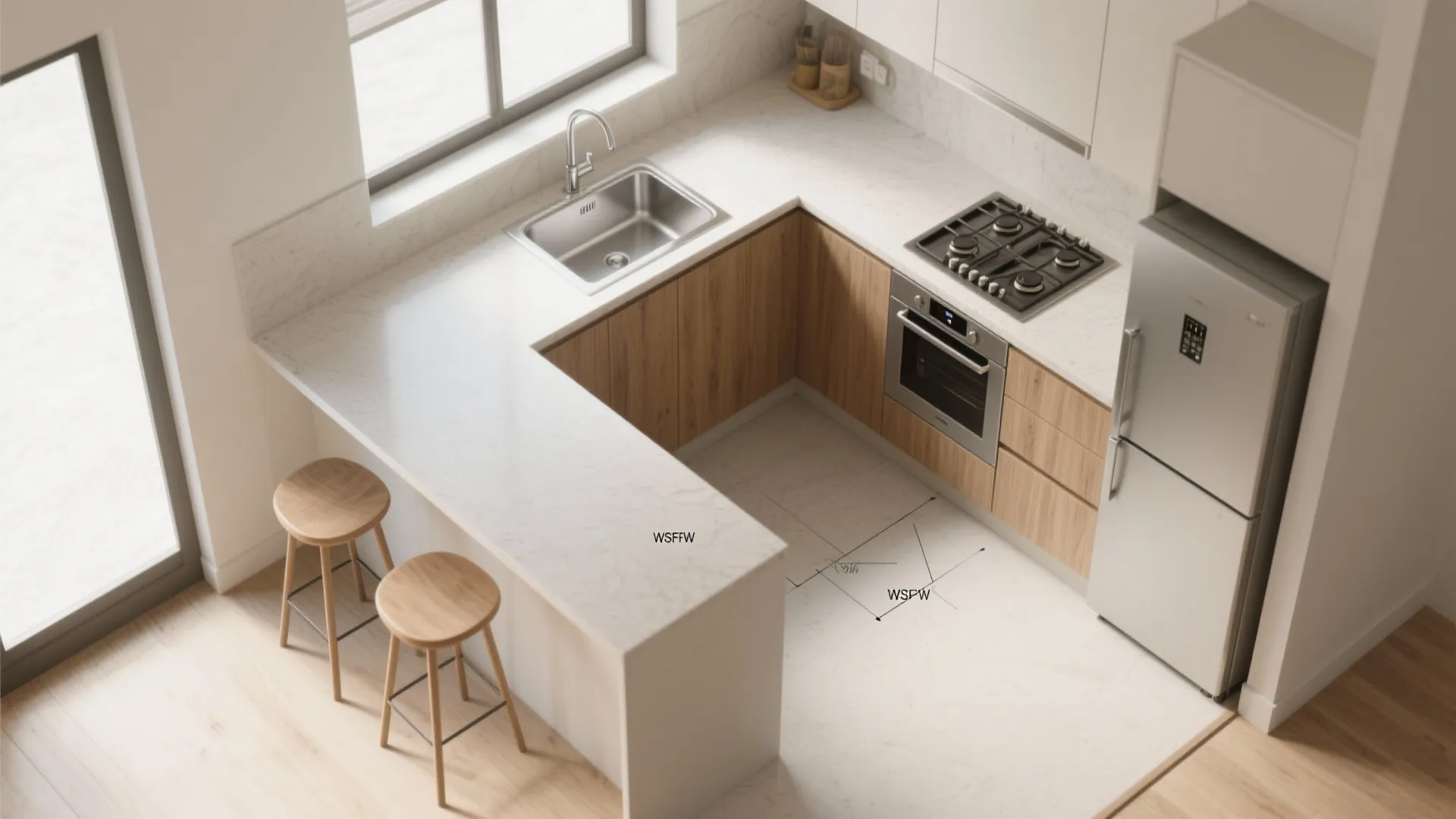 L-Shaped Layout To Unlock Counter Space