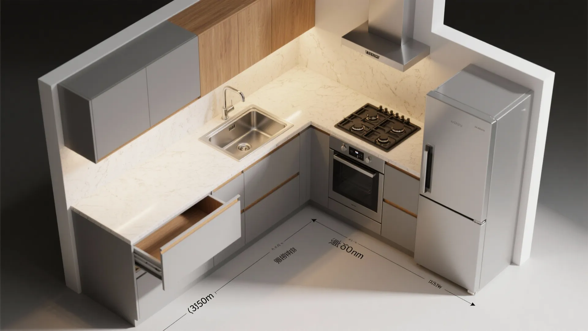 L-Shaped Layout to Unlock More Counter Space