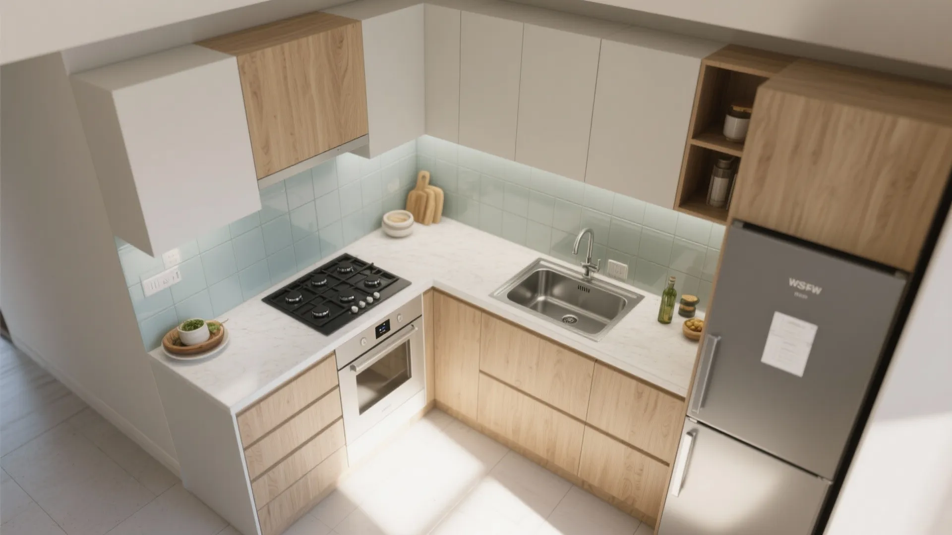 L-Shaped Layout to Unlock Counter Space