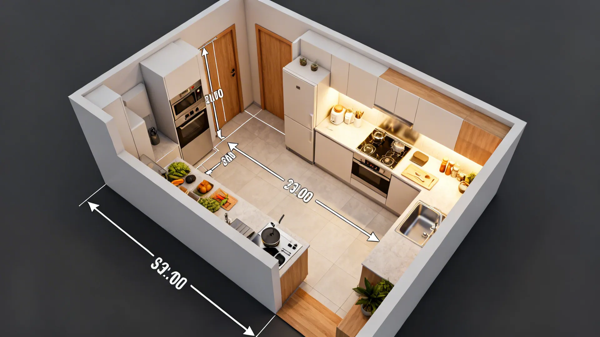 Compact L-Shaped Layouts for Everyday Cooking