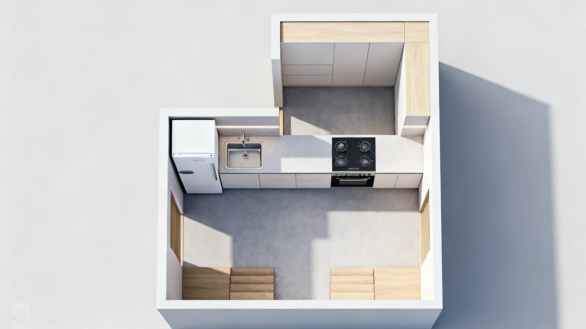 Smart L-Shape with Zoned Workflow