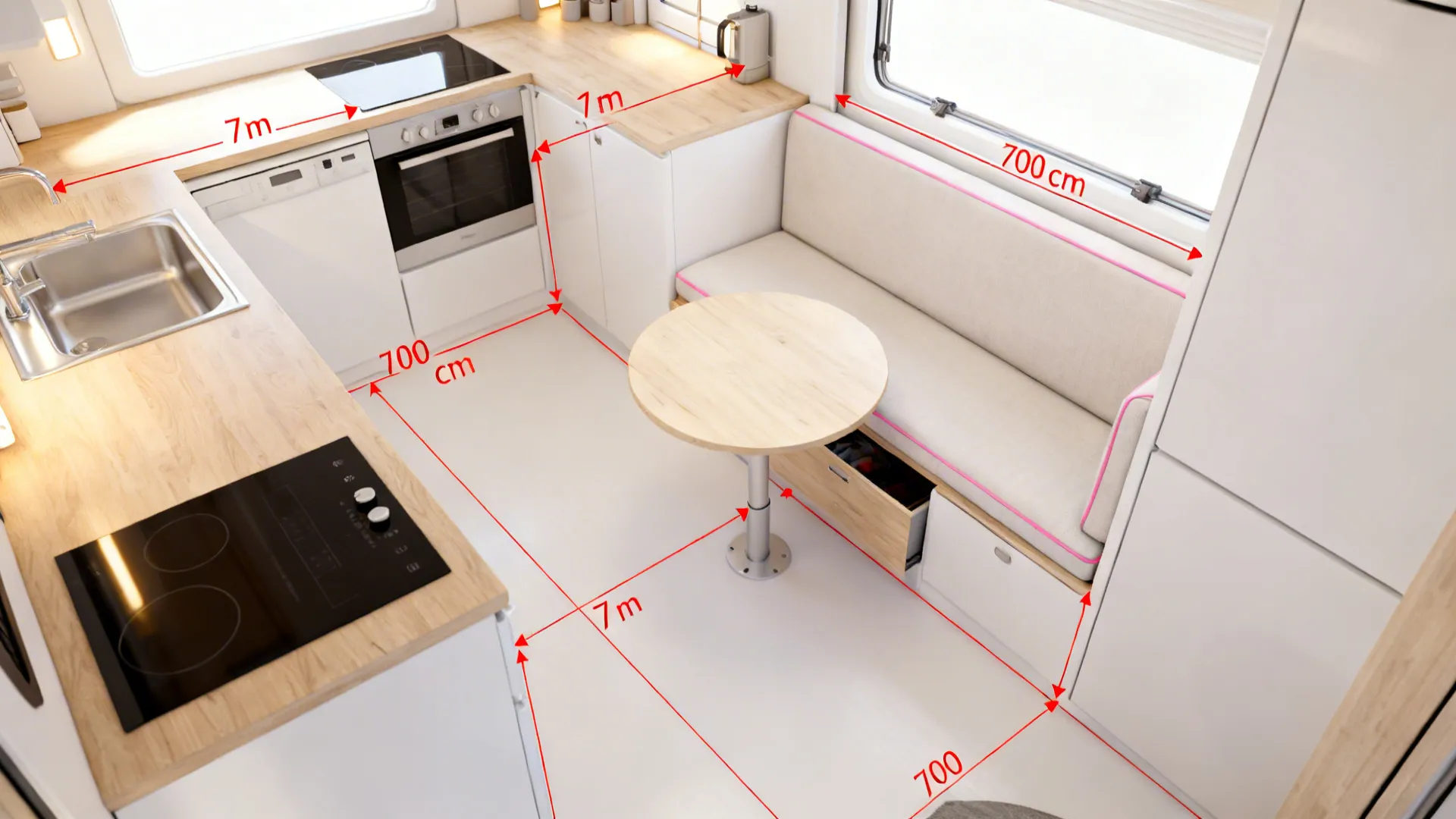 L-Shaped Layout with Dining Nook