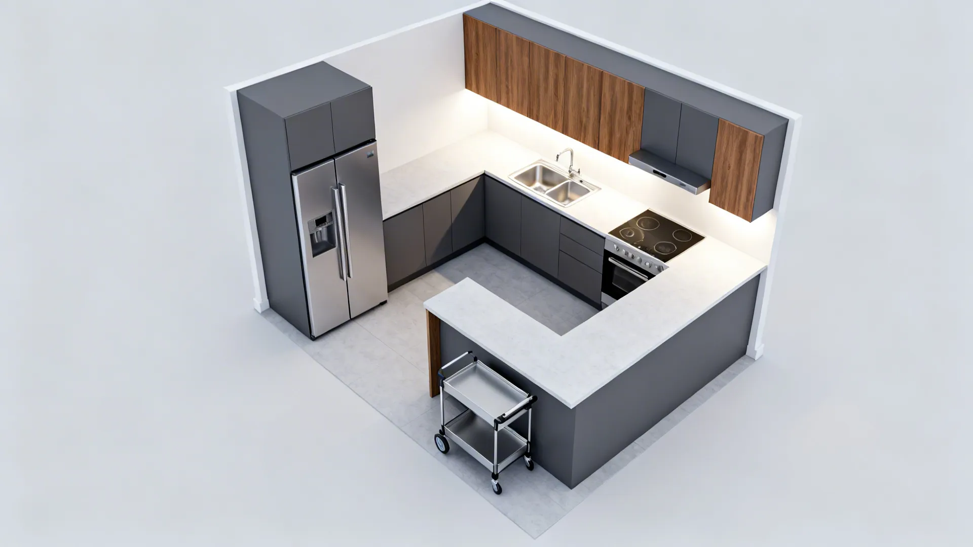 Space-Savvy L-Shape That Frees Counter Space