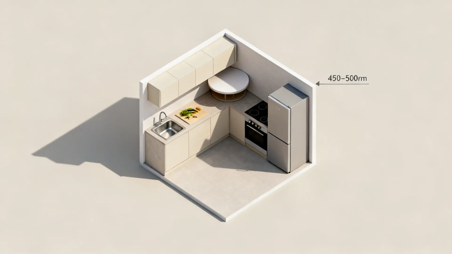 L-Shaped Layout to Free Counter Space
