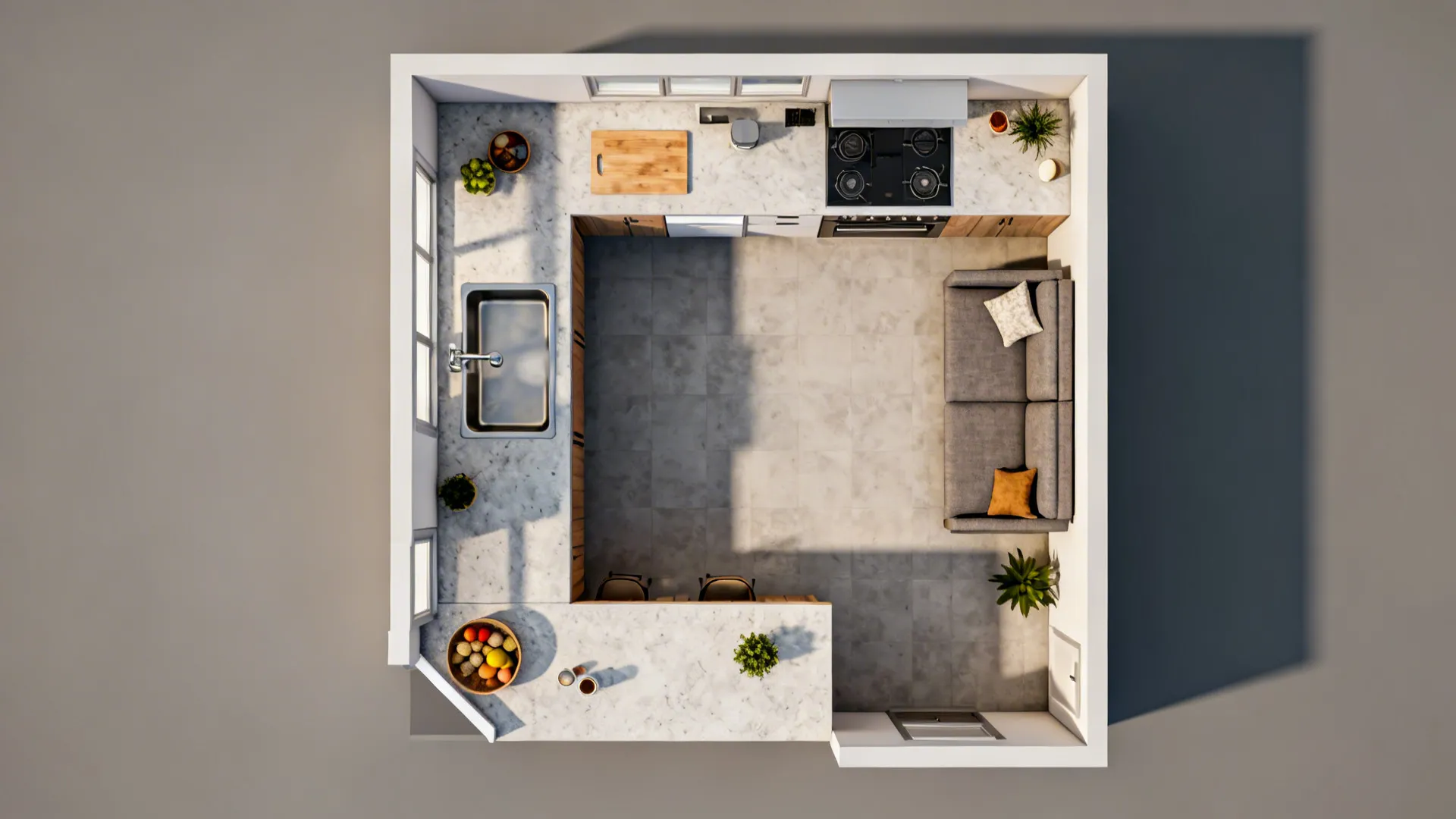 L-Shaped Layout to Maximize Counters