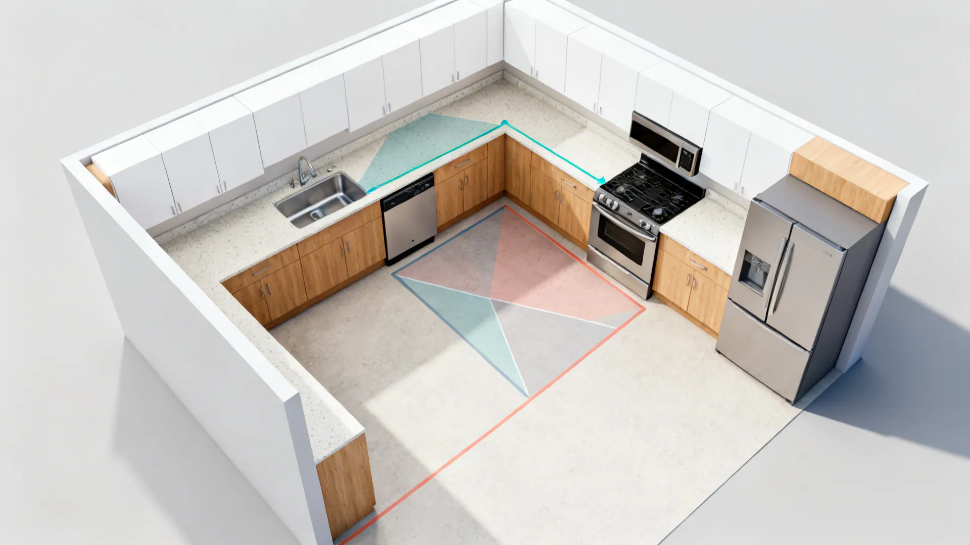 The Hardworking L-Shape with a Smart Work Triangle