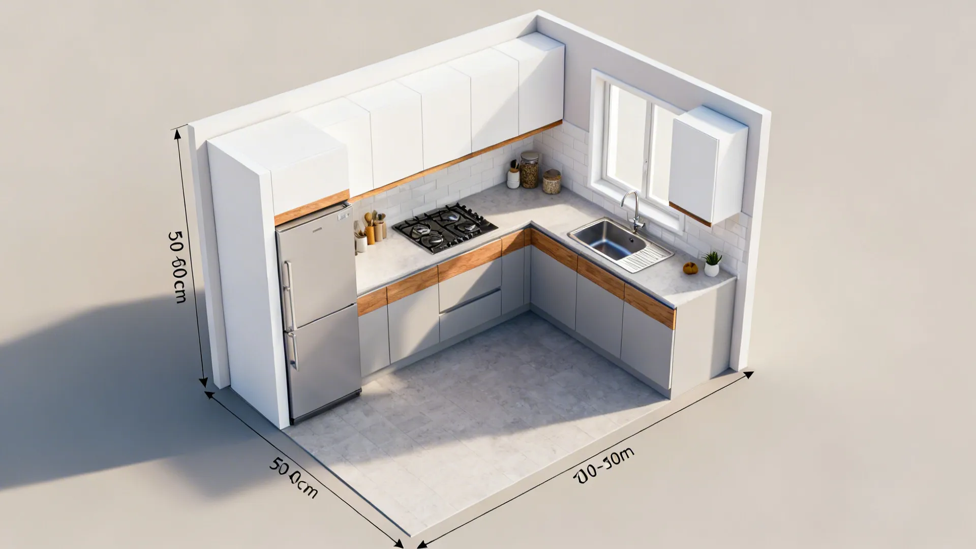 Compact L-Shape that Zones the Workflow