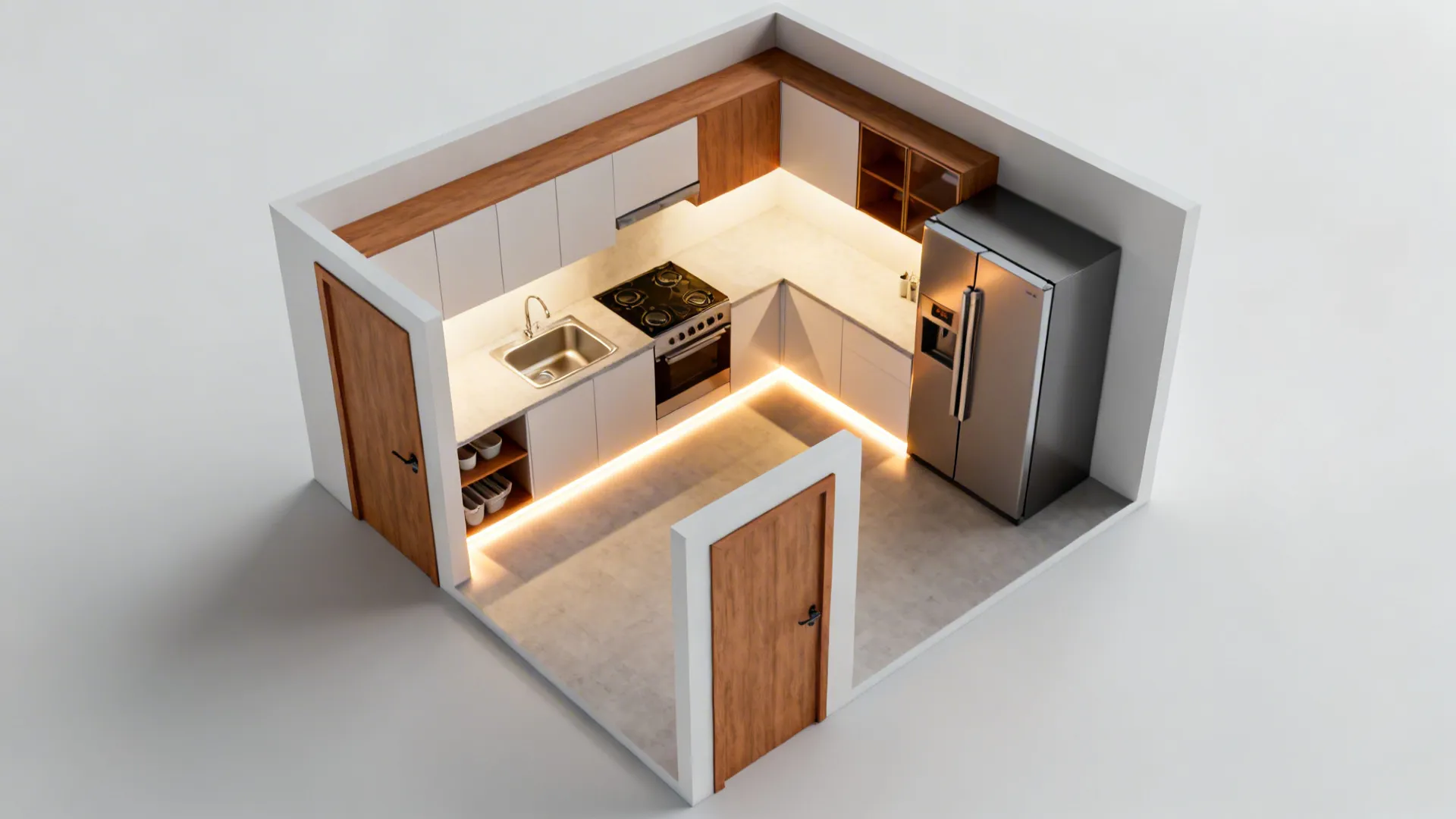 L-Shaped Kitchens That Maximize Flow