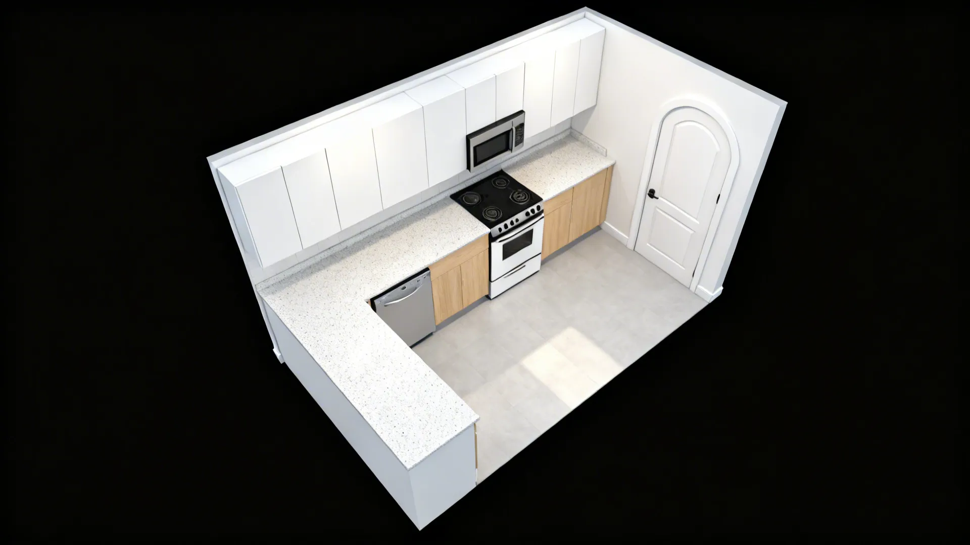 L-Shaped Compact Kitchen Layouts