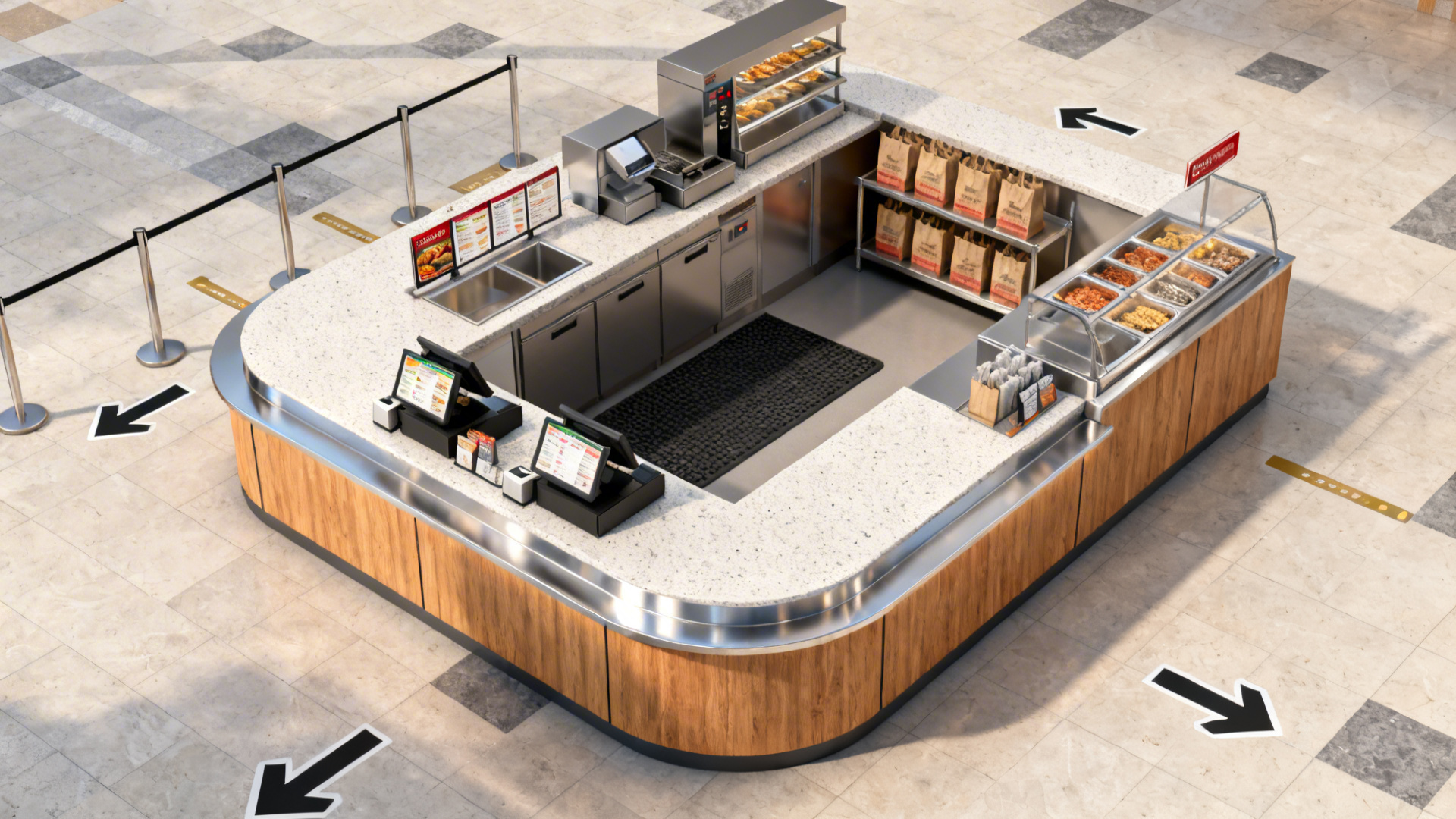 Cramped Stall? Food Court Front Table Design That Adds Flow