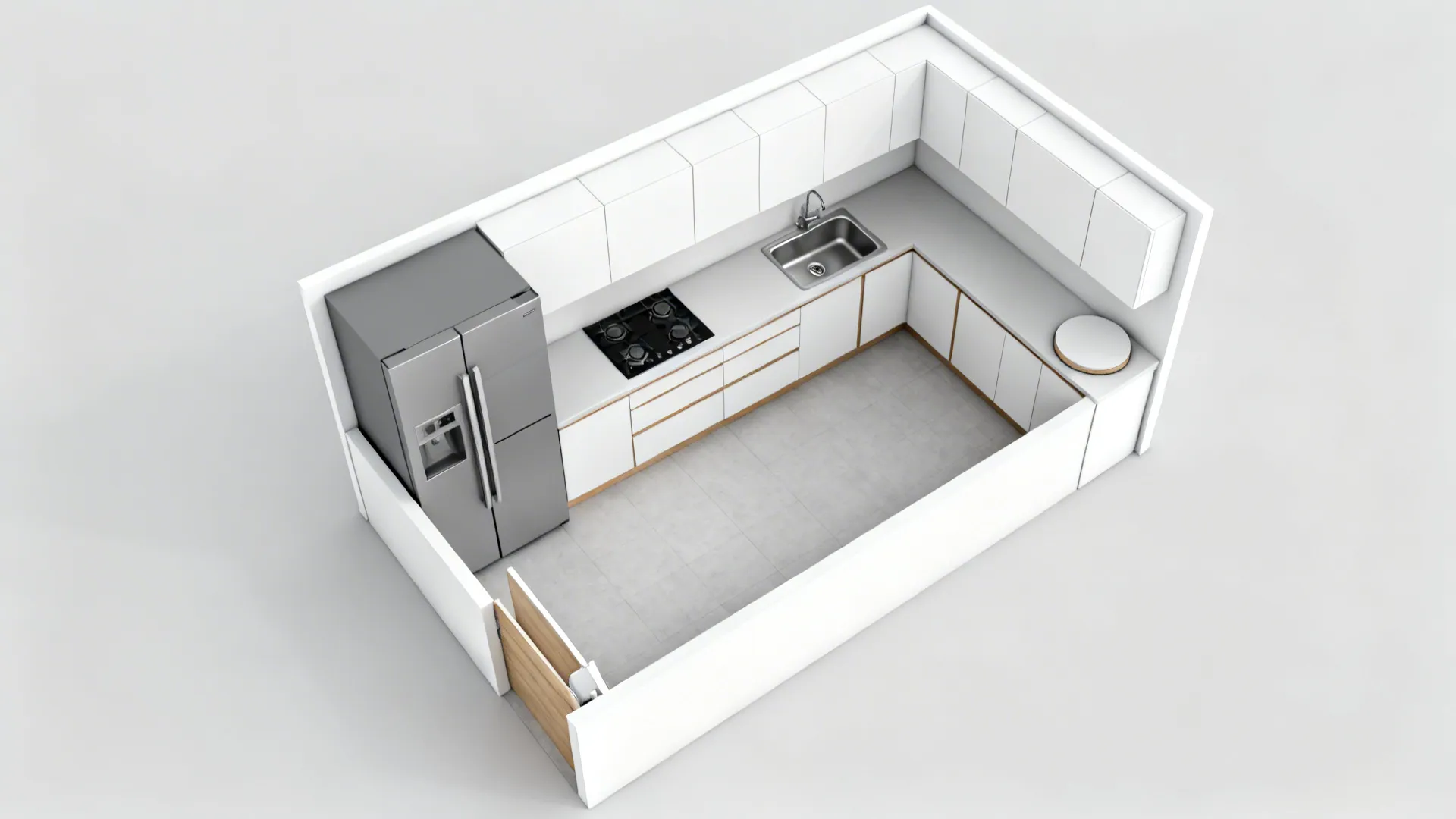 Compact L-Shape That Maximizes Workflow