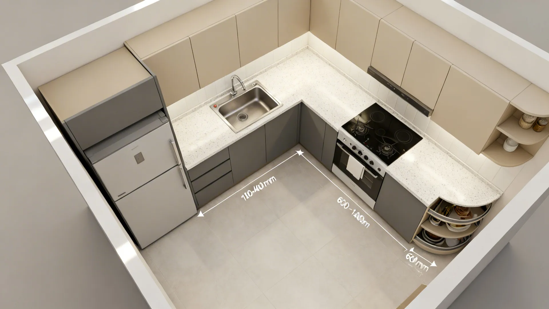 The Space-Saving Power of an L-Shape