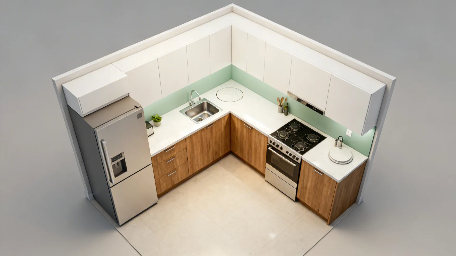 L-Shaped Layout That Multiplies Counter Space