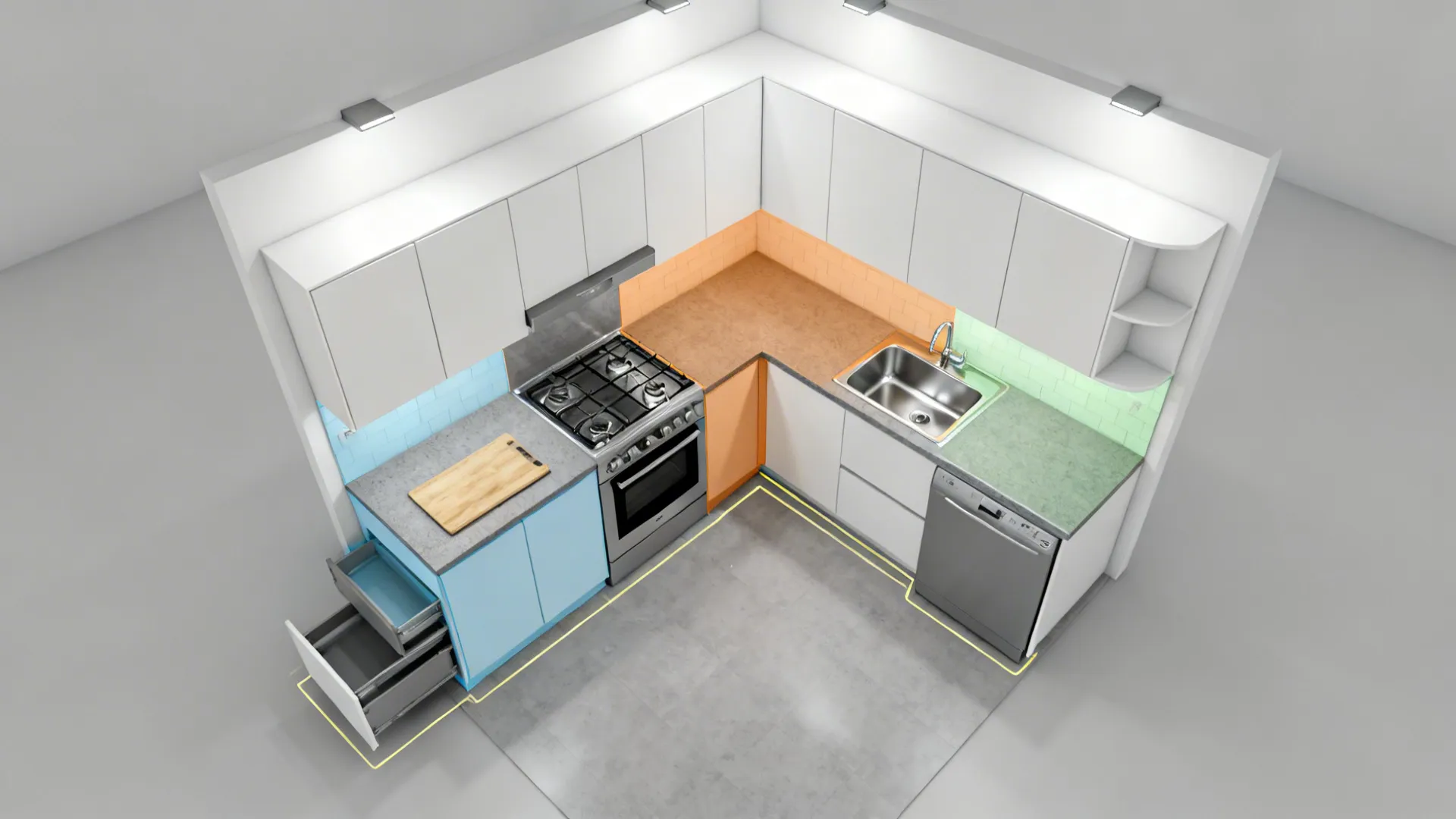 L-Shaped Layouts that Prioritize Workflow