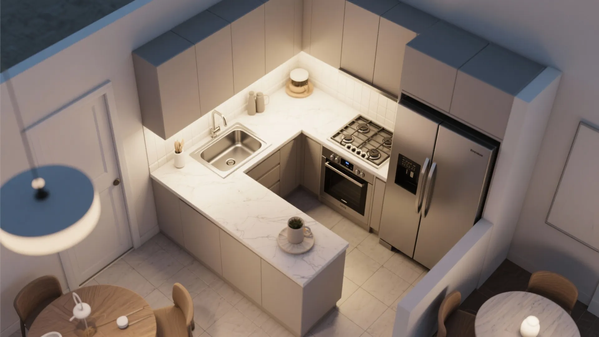 L-Shaped Layout to Unlock Counter Space