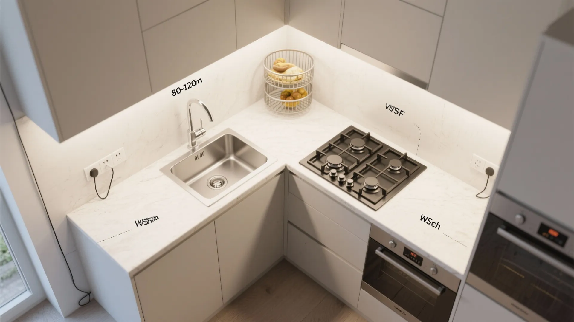 L-Shaped Efficiency in Tight Kitchens