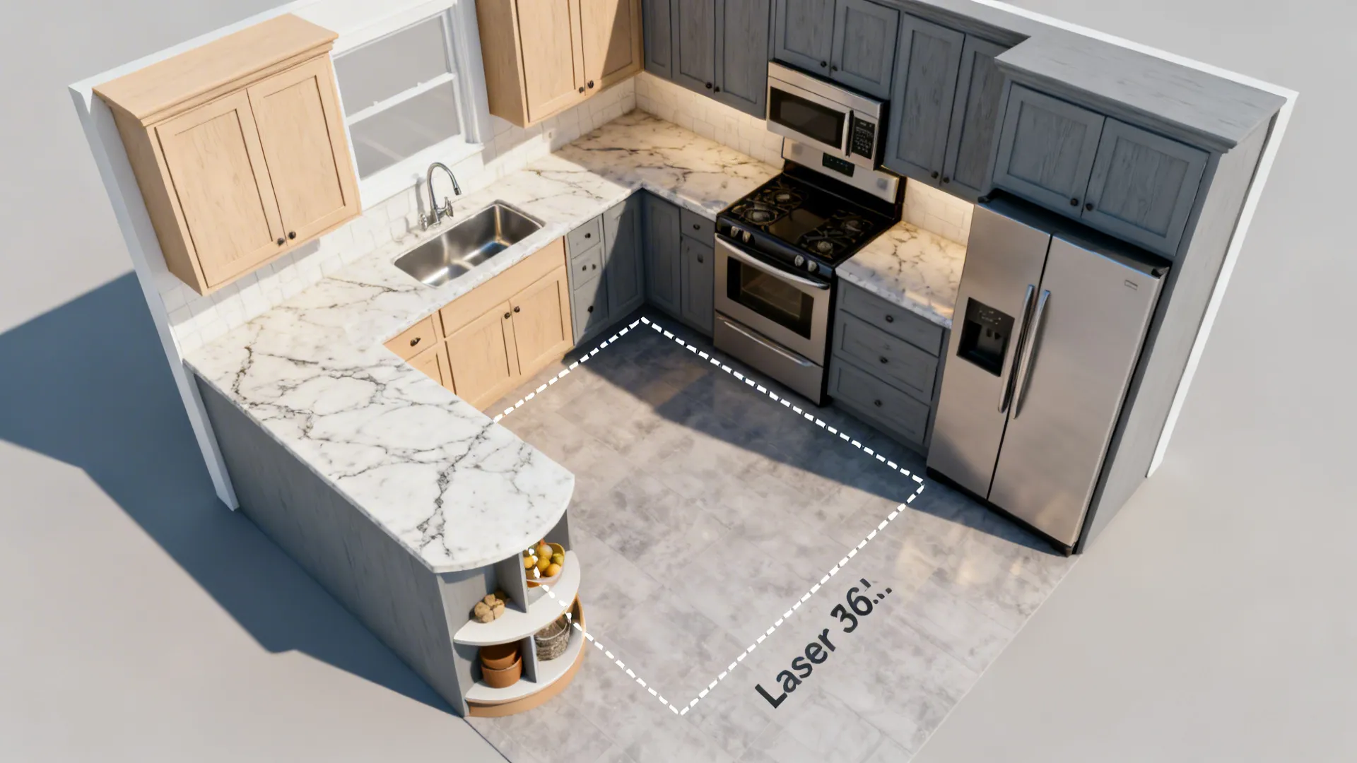 L-Shaped Micro Kitchens That Flow