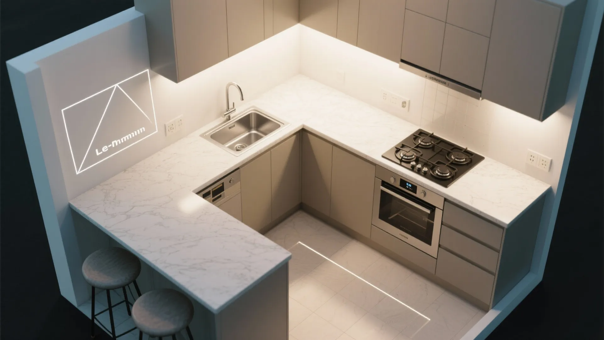 L-Shaped Layout to Unlock Counter Space