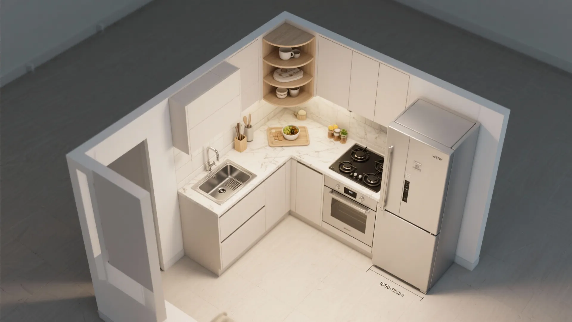 L-Shaped Layout to Unlock Counter Space